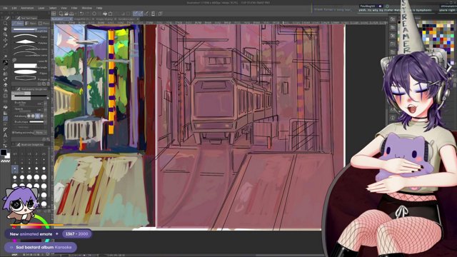 short comfy co-working art streaming 🟣 NEW OUTFIT NEW MERCH 🟣| !shop !site