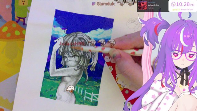 traditional art and music night vibes * mono monet [V4Mirai]