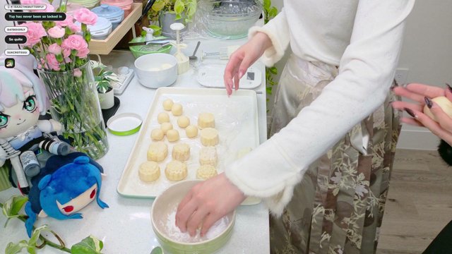 1-YEAR COOKING STREAM ANNI 🩵 OFF-COLLAB MOONCAKES WITH @DIZZYDOKURO 🩵