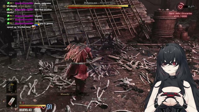 The Handussy Hungers | No Hozuki + Carnage Difficulty Challenge | First Playthrough !throne !referral