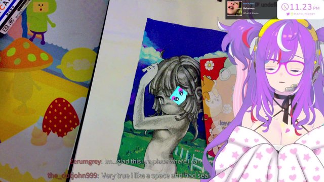 traditional art and music night vibes * mono monet [V4Mirai]
