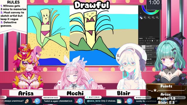 GAMESHOW DAY: Drawful but it's DUMB FOOD PUNS I force my Friends to Draw ft @vtuber_mochi @arisanoonish @blairlabrivt