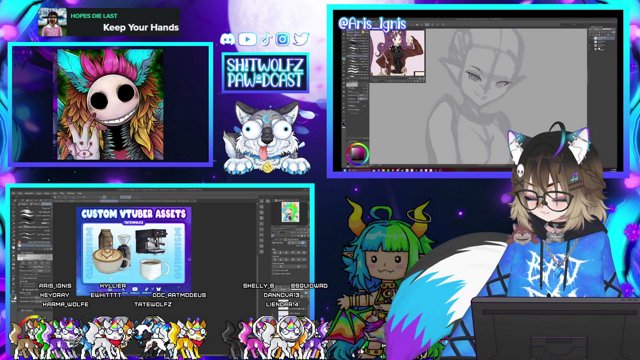 [US/ENG] VTUBER 18+| 🐺 VGen Commissions / Jams!🌙 #BRINGBACKVALKO #HotTopicPartner !discord !vgen !gofundme !fundquinn