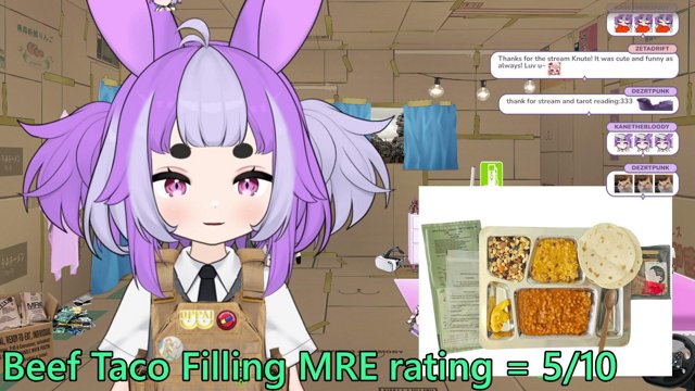 【 MRE Day 】 Menu 6: Beef Taco Filling  【 Android Vtuber 】!socials